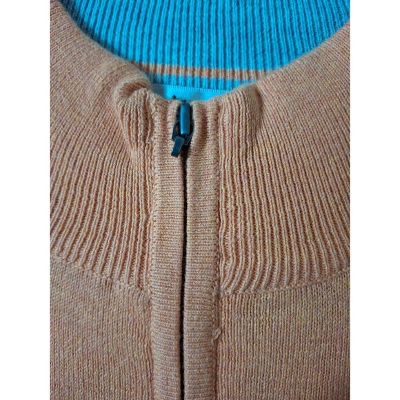 Peter Millar Crown Quarter Zip Sweater Men’s XL Orange Nectar Cashmere Blend - Picture 3 of 8